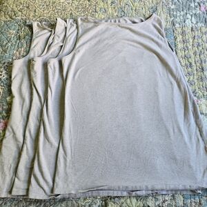 Lot of 4 Duluth Trading Co Boat Neck Cotton Tank Tops Women's Size Large